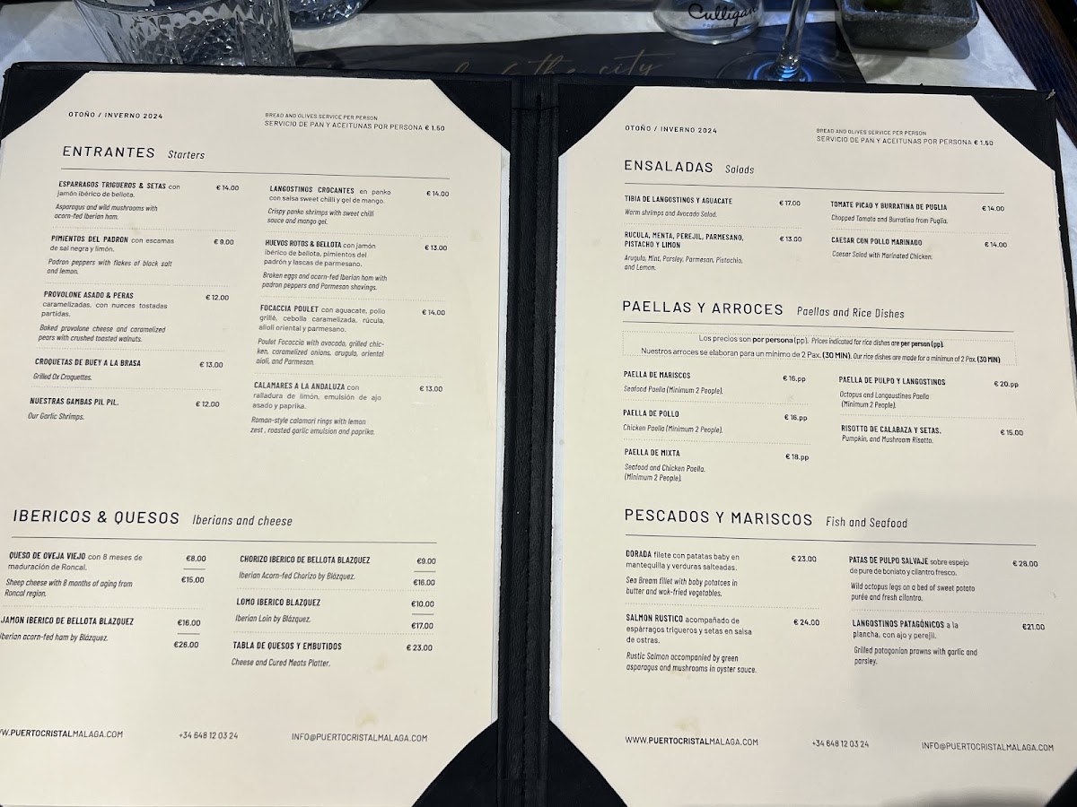 Menu Puerto Cristal Restaurante Malaga Centro-1